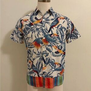 FARM RIO Toucan Print Short Sleeve Shirt